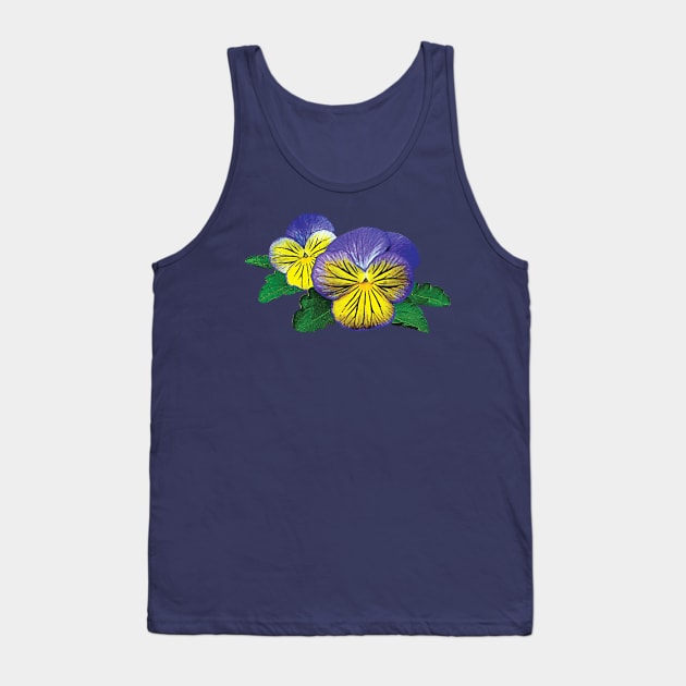 Pansies - Shy Little Pansy Tank Top by SusanSavad